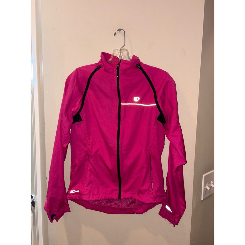 Pearl Izumi Elite Women Pink Cycling Jacket Reflective Full Zip Size Small